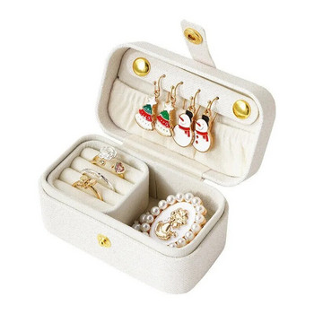 Διασυνοριακό Hot New Mini Small Pu Jewelry Box Travel Φορητά σκουλαρίκια Δαχτυλίδι κολιέ Snap Jewelry Box