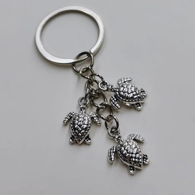 Hot New 1τμχ / παρτίδα Fashion Vintage Alloy Χελώνα Γούρι Μπρελόκ Δώρα Θαλάσσια χελώνα Μπρελόκ Αξεσουάρ Μπρελόκ Κοσμήματα