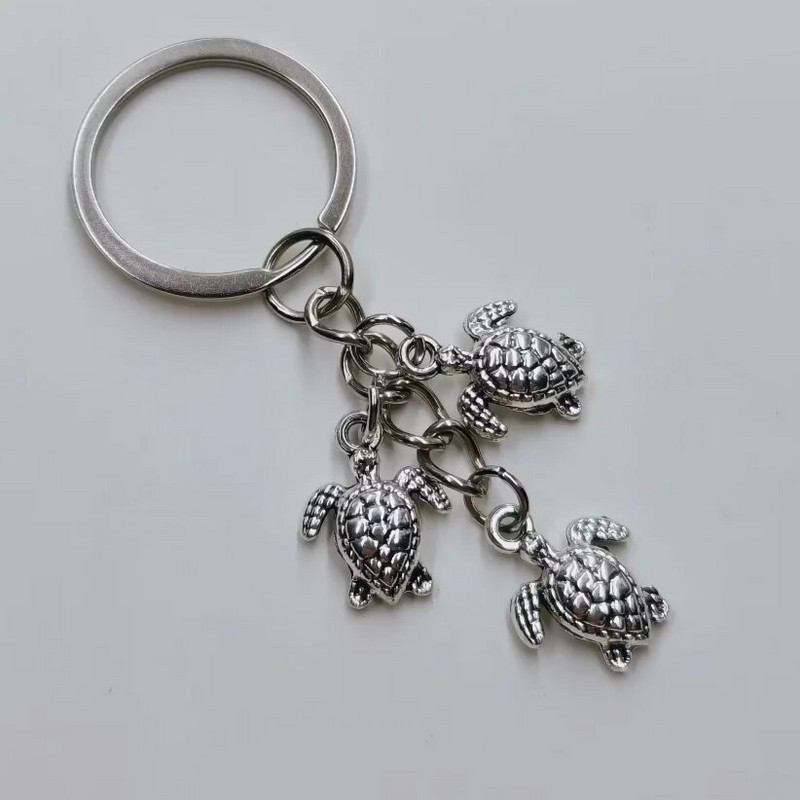 Hot New 1τμχ / παρτίδα Fashion Vintage Alloy Χελώνα Γούρι Μπρελόκ Δώρα Θαλάσσια χελώνα Μπρελόκ Αξεσουάρ Μπρελόκ Κοσμήματα