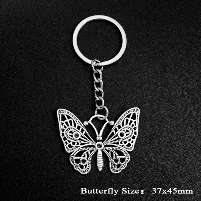 Butterfly Charms Atslēgu piekariņi Kuloni Estētiski Atslēgu Piekariņi Rotaslietas Svētku Dāvana Atslēgu Turētājs Ķēdes Gredzens Sievietēm Draudzene Soma Auto