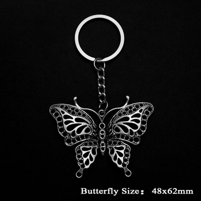 Butterfly Charms Atslēgu piekariņi Kuloni Estētiski Atslēgu Piekariņi Rotaslietas Svētku Dāvana Atslēgu Turētājs Ķēdes Gredzens Sievietēm Draudzene Soma Auto