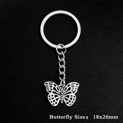 Butterfly Charms Atslēgu piekariņi Kuloni Estētiski Atslēgu Piekariņi Rotaslietas Svētku Dāvana Atslēgu Turētājs Ķēdes Gredzens Sievietēm Draudzene Soma Auto