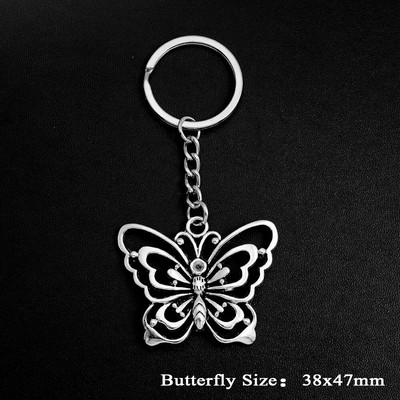 Butterfly Charms Atslēgu piekariņi Kuloni Estētiski Atslēgu Piekariņi Rotaslietas Svētku Dāvana Atslēgu Turētājs Ķēdes Gredzens Sievietēm Draudzene Soma Auto