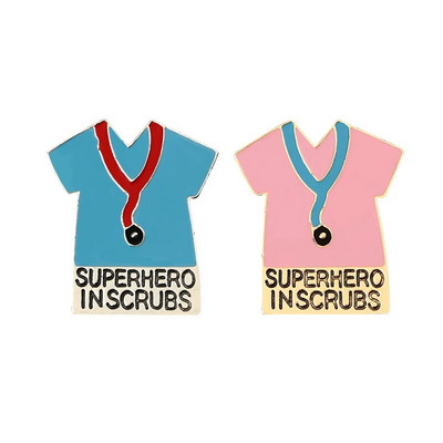 2-4gab/komplekts Radošās medicīniskās adatas Adatu stetoskops Sirds orgānu piespraudes medmāsai Ārsta soma Atloks nozīmītes Rotaslietas Dāvanas Vairumtirdzniecība