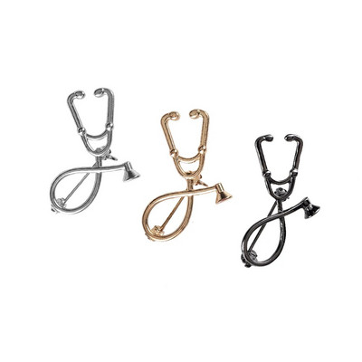 2-4gab/komplekts Radošās medicīniskās adatas Adatu stetoskops Sirds orgānu piespraudes medmāsai Ārsta soma Atloks nozīmītes Rotaslietas Dāvanas Vairumtirdzniecība