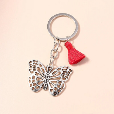 Jauki sakausējuma tauriņi atslēgu piekariņi metāla dzīvnieku atslēgu piekariņi kuloni atslēgu turētājam rokassomu dekoru piekariņi DIY rotaslietas dāvanas