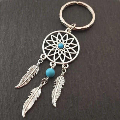 Dāvanu rozā melnas krelles sapņu ķērājs spalvu vēja zvani sapņu ķērējs atslēgu piekariņš sieviešu vintage indiešu stila atslēgu piekariņš