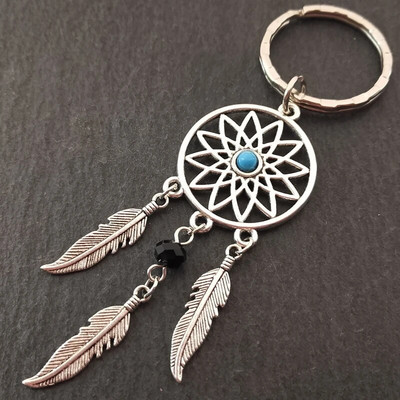 Dāvanu rozā melnas krelles sapņu ķērājs spalvu vēja zvani sapņu ķērējs atslēgu piekariņš sieviešu vintage indiešu stila atslēgu piekariņš
