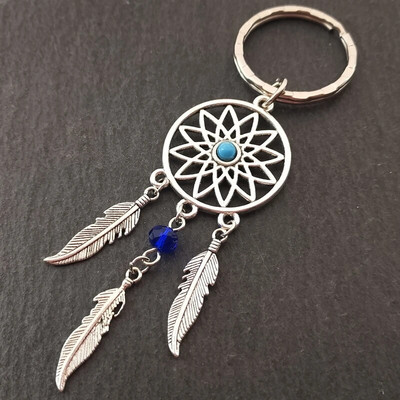 Dāvanu rozā melnas krelles sapņu ķērājs spalvu vēja zvani sapņu ķērējs atslēgu piekariņš sieviešu vintage indiešu stila atslēgu piekariņš