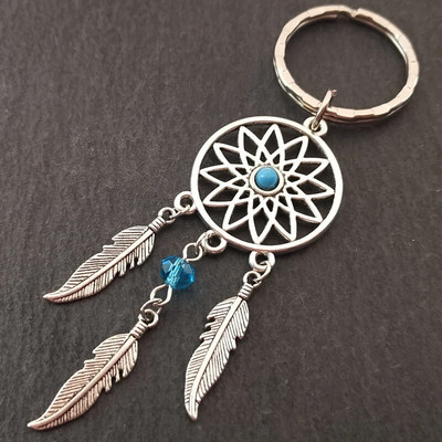Dāvanu rozā melnas krelles sapņu ķērājs spalvu vēja zvani sapņu ķērējs atslēgu piekariņš sieviešu vintage indiešu stila atslēgu piekariņš