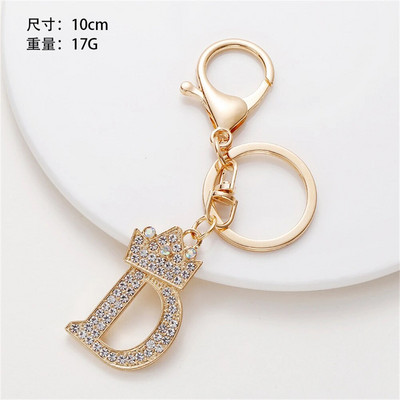 1 gab. Sieviešu atslēgu piekariņš 26 Angļu alfabēta mirdzums, izdobts kulons, radoši somas rotājumi, aksesuāri, automašīnu atslēgu piekariņi