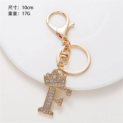 1 gab. Sieviešu atslēgu piekariņš 26 Angļu alfabēta mirdzums, izdobts kulons, radoši somas rotājumi, aksesuāri, automašīnu atslēgu piekariņi