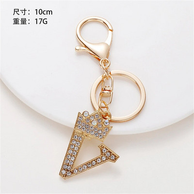 1 gab. Sieviešu atslēgu piekariņš 26 Angļu alfabēta mirdzums, izdobts kulons, radoši somas rotājumi, aksesuāri, automašīnu atslēgu piekariņi