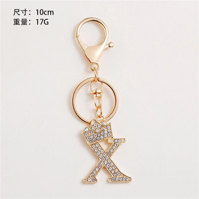 1 gab. Sieviešu atslēgu piekariņš 26 Angļu alfabēta mirdzums, izdobts kulons, radoši somas rotājumi, aksesuāri, automašīnu atslēgu piekariņi