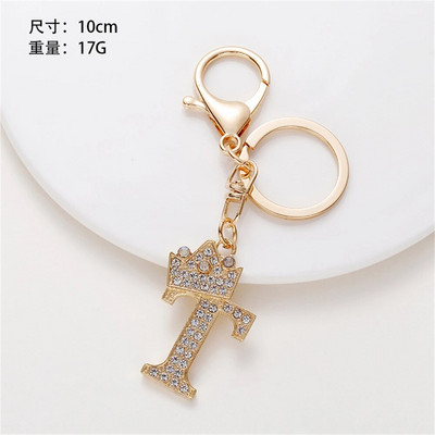 1 gab. Sieviešu atslēgu piekariņš 26 Angļu alfabēta mirdzums, izdobts kulons, radoši somas rotājumi, aksesuāri, automašīnu atslēgu piekariņi