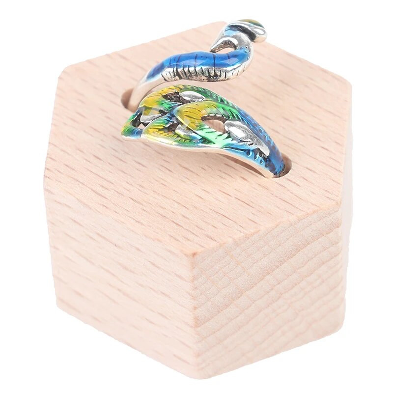 Επαναχρησιμοποιήσιμη ρουστίκ βάση δαχτυλιδιού από φυσικό ξύλο, αξεσουάρ κοσμημάτων Εξάγωνο μικρό δαχτυλίδι, επιτραπέζιο Vintage κομψή βάση οθόνης