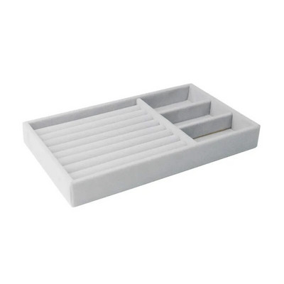 Fiók barkács gyűrű ékszer tároló tálca gyűrű karkötő ajándékdoboz bársony fülbevaló lánc lánc vitrin mandzsettagomb gyűrű szervező tálca