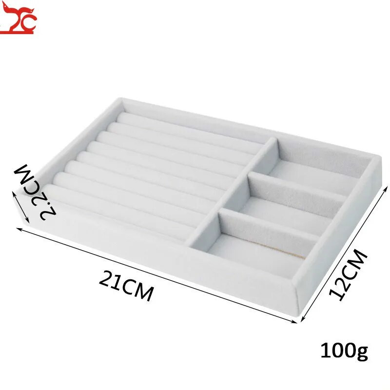 Fiók barkács gyűrű ékszer tároló tálca gyűrű karkötő ajándékdoboz bársony fülbevaló lánc lánc vitrin mandzsettagomb gyűrű szervező tálca