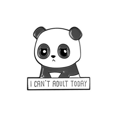 Karikatūra Jauki dzīvnieki Panda Emaljas piespraudes Ķēdes kulons Panda Piens Tējas Grāmatas Bambusa sakausējums Piespraude Žetons Salda sieviete Rotaslieta Dāvana