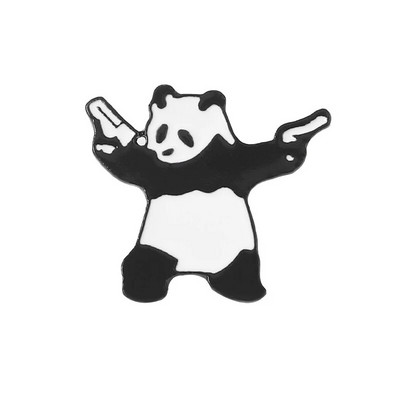 Karikatūra Jauki dzīvnieki Panda Emaljas piespraudes Ķēdes kulons Panda Piens Tējas Grāmatas Bambusa sakausējums Piespraude Žetons Salda sieviete Rotaslieta Dāvana