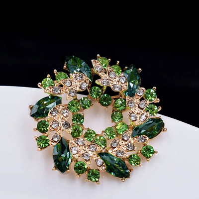 Bouquet Rhinestone Brooches And Pins Scarf Clip Big Flower Crystal Brooch For Women Fashion Brooch Pin Jewelry Gifts DIY Bouque