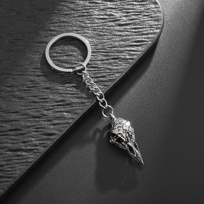 Retro hiphopa ģitāras galvaskausa atslēgu piekariņš vīriešu un sieviešu motociklu kulonu atslēgu piekariņu aksesuāri panku tendences dāvana