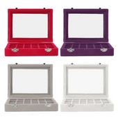 24 θήκες Μικρή βελούδινη κοσμηματοθήκη Organizer Θήκη για κοσμήματα Σκουλαρίκια δαχτυλίδια Κουτί αποθήκευσης Θήκη κοσμημάτων με κλειδαριές