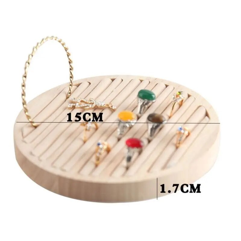 Φορητό στρογγυλό επίπεδο συλλεκτικό κουτί κοσμημάτων Δαχτυλίδι προβολής Δίσκος Organizer Κουτί δώρου Θήκη οργάνωσης αποθήκευσης για κατάστημα γάμου και σπίτι
