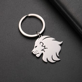 COOLTIME Punk Lion dzīvnieku kulons atslēgu piekariņš vīriešiem nerūsējošā tērauda Dzīvnieku automašīnas atslēgu piekariņš Hip Hop atslēgu piekariņš rotaslietas dzimšanas dienas dāvana