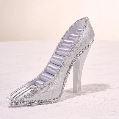 Βάση βάσης με δαχτυλίδι με δαχτυλίδια Δίσκος με ψηλά τακούνια σε σχήμα παπουτσιών Ράφι κοσμήματος Vintage στυλ Κουτί αποθήκευσης κοσμημάτων