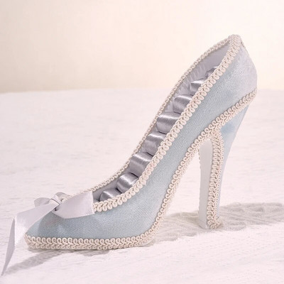 Βάση βάσης με δαχτυλίδι με δαχτυλίδια Δίσκος με ψηλά τακούνια σε σχήμα παπουτσιών Ράφι κοσμήματος Vintage στυλ Κουτί αποθήκευσης κοσμημάτων