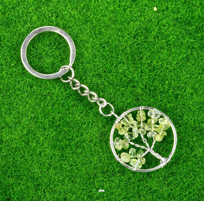 1Gb Dabīga akvamarīna ahāta grants apļveida garīgā dziedinošā kristāla dzīvības koka atslēgu piekariņa mugursoma piekarināma kulonu dekorēšana