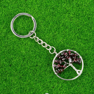 1Gb Dabīga akvamarīna ahāta grants apļveida garīgā dziedinošā kristāla dzīvības koka atslēgu piekariņa mugursoma piekarināma kulonu dekorēšana