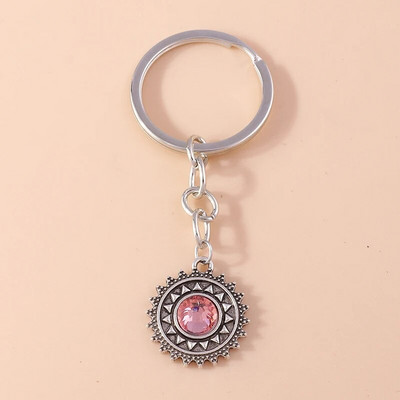 Ethnic Φυσικό Εξαγωνικό Στήλη Πολύτιμος Λίθος Μπρελόκ Χαλαζίας Κρεμαστό Μπρελόκ για Διακόσμηση τσάντα κλειδιού αυτοκινήτου Γούρι Αξεσουάρ κοσμημάτων