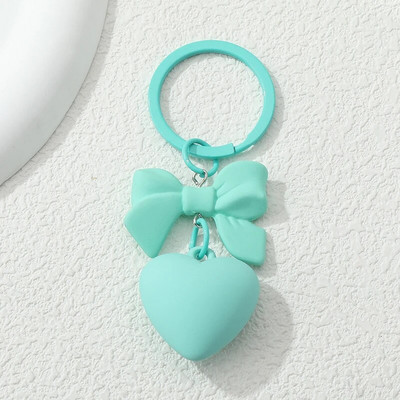 Lijepi akrilni privjesci za ključeve Šarena plastična srca Mašna Privjesak za ključeve za žene Djevojka Poklon za prijateljstvo Torbica Dekoracija Ručno izrađen nakit