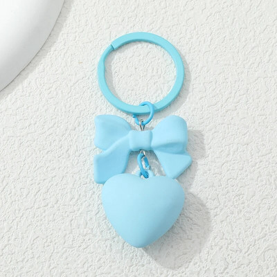 Lijepi akrilni privjesci za ključeve Šarena plastična srca Mašna Privjesak za ključeve za žene Djevojka Poklon za prijateljstvo Torbica Dekoracija Ručno izrađen nakit