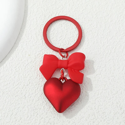 Lijepi akrilni privjesci za ključeve Šarena plastična srca Mašna Privjesak za ključeve za žene Djevojka Poklon za prijateljstvo Torbica Dekoracija Ručno izrađen nakit