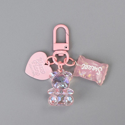 Μπρελόκ Bling Heart Animal Candy για μπρελόκ για φίλους λάτρεις Χαριτωμένη δημιουργική τσάντα Αξεσουάρ κλειδιού για ακουστικά αυτοκινήτου