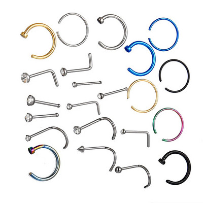 22 komada odijela, lažne naušnice za nos, modni punk ženski nakit bez piercinga u nosu