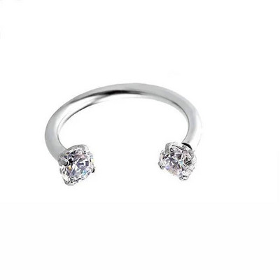 1 τεμ. Ανοξείδωτο ατσάλι μόδας κρύσταλλο CZ Hoop Γυναικεία Tragus Cartilage Helix Studs Σκουλαρίκια Conch Rook Daith Lobe Piercing κόσμημα