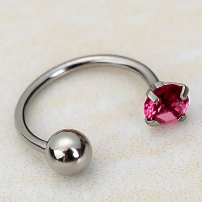 1 τεμ. Ανοξείδωτο ατσάλι μόδας κρύσταλλο CZ Hoop Γυναικεία Tragus Cartilage Helix Studs Σκουλαρίκια Conch Rook Daith Lobe Piercing κόσμημα