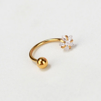 1 τεμ. Ανοξείδωτο ατσάλι μόδας κρύσταλλο CZ Hoop Γυναικεία Tragus Cartilage Helix Studs Σκουλαρίκια Conch Rook Daith Lobe Piercing κόσμημα