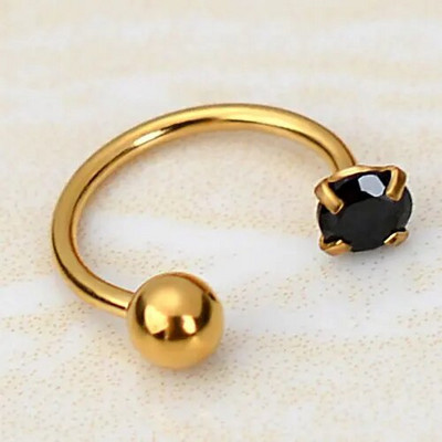 1 τεμ. Ανοξείδωτο ατσάλι μόδας κρύσταλλο CZ Hoop Γυναικεία Tragus Cartilage Helix Studs Σκουλαρίκια Conch Rook Daith Lobe Piercing κόσμημα