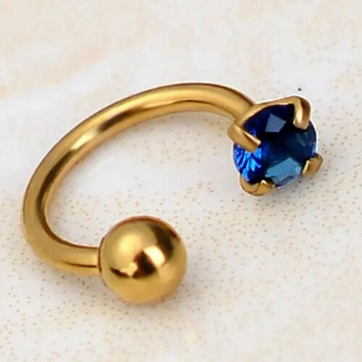 1 τεμ. Ανοξείδωτο ατσάλι μόδας κρύσταλλο CZ Hoop Γυναικεία Tragus Cartilage Helix Studs Σκουλαρίκια Conch Rook Daith Lobe Piercing κόσμημα