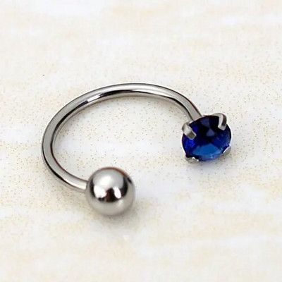 1 τεμ. Ανοξείδωτο ατσάλι μόδας κρύσταλλο CZ Hoop Γυναικεία Tragus Cartilage Helix Studs Σκουλαρίκια Conch Rook Daith Lobe Piercing κόσμημα