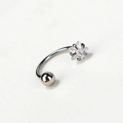 1 τεμ. Ανοξείδωτο ατσάλι μόδας κρύσταλλο CZ Hoop Γυναικεία Tragus Cartilage Helix Studs Σκουλαρίκια Conch Rook Daith Lobe Piercing κόσμημα