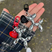 Kawaii Cartoon Balloon Dog Keychain Creative μενταγιόν ζώων για γυναικεία τσάντα Ανδρικό μενταγιόν αυτοκινήτου με κλειδί Κοσμήματα Δώρα μπρελόκ