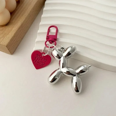 Kawaii Cartoon Balloon Dog Keychain Creative μενταγιόν ζώων για γυναικεία τσάντα Ανδρικό μενταγιόν αυτοκινήτου με κλειδί Κοσμήματα Δώρα μπρελόκ