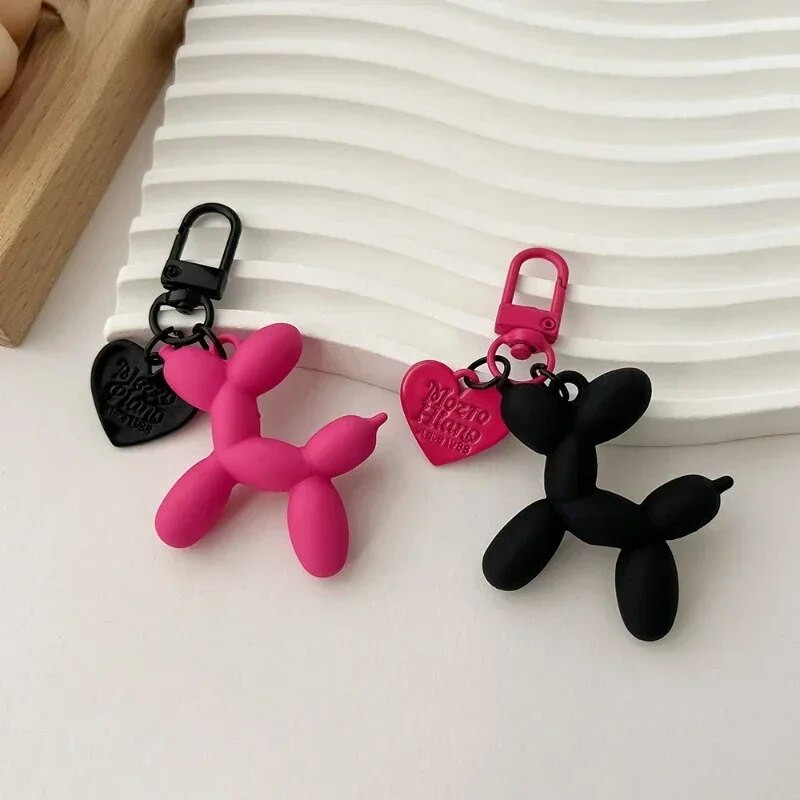 Kawaii Cartoon Balloon Dog Keychain Creative μενταγιόν ζώων για γυναικεία τσάντα Ανδρικό μενταγιόν αυτοκινήτου με κλειδί Κοσμήματα Δώρα μπρελόκ