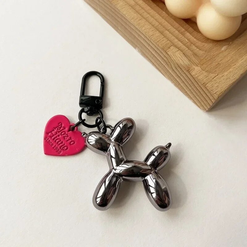 Kawaii Cartoon Balloon Dog Keychain Creative μενταγιόν ζώων για γυναικεία τσάντα Ανδρικό μενταγιόν αυτοκινήτου με κλειδί Κοσμήματα Δώρα μπρελόκ